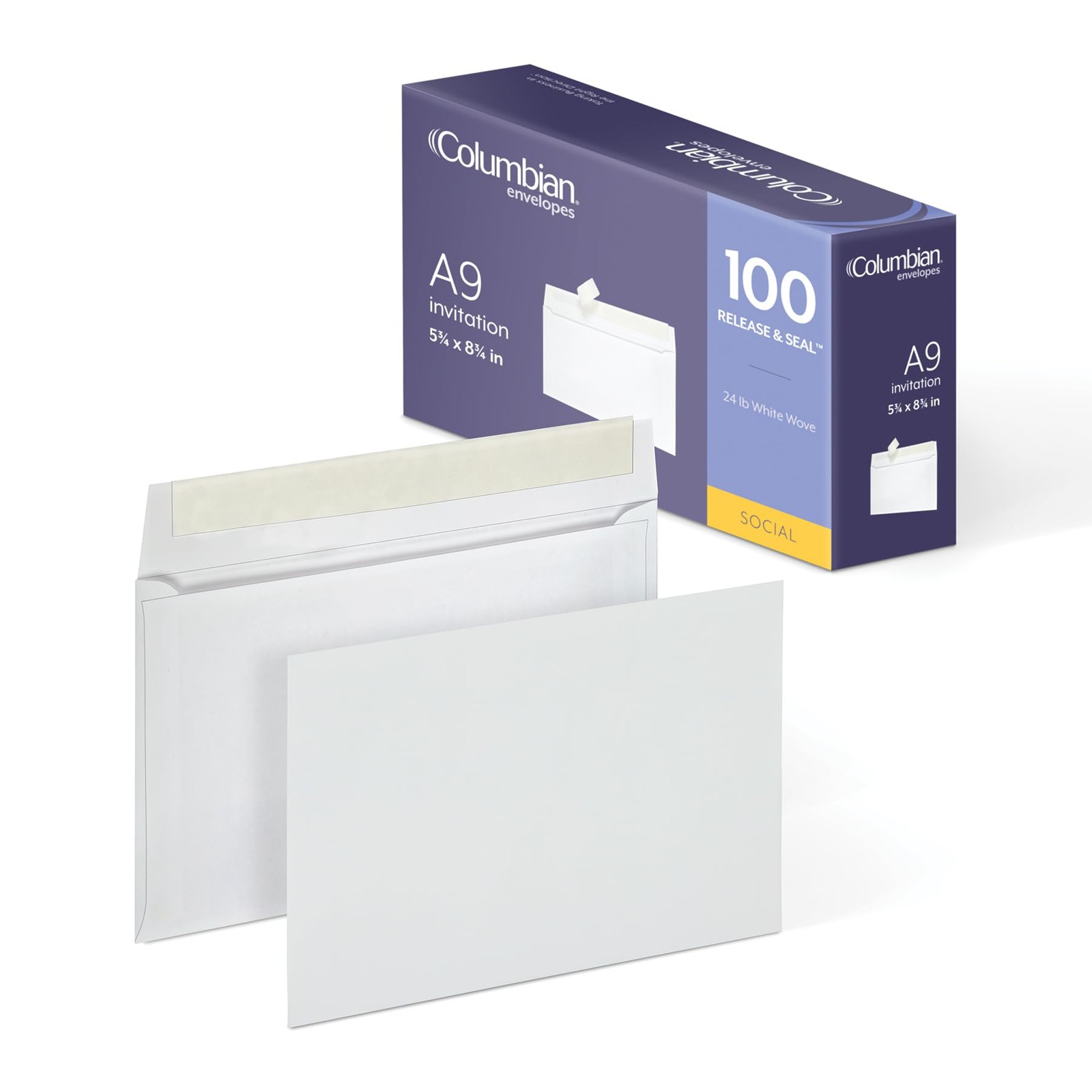 A9 Envelopes with Self Seal Closure, 5-3/4 x 8-3/4 Inches, 24 lb. White, For …