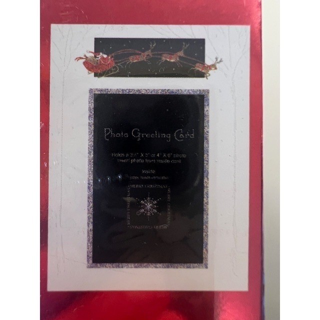 Burgoyne Christmas Photo Greeting Cards 40 Count Santa Reindeer Self Seal 892892