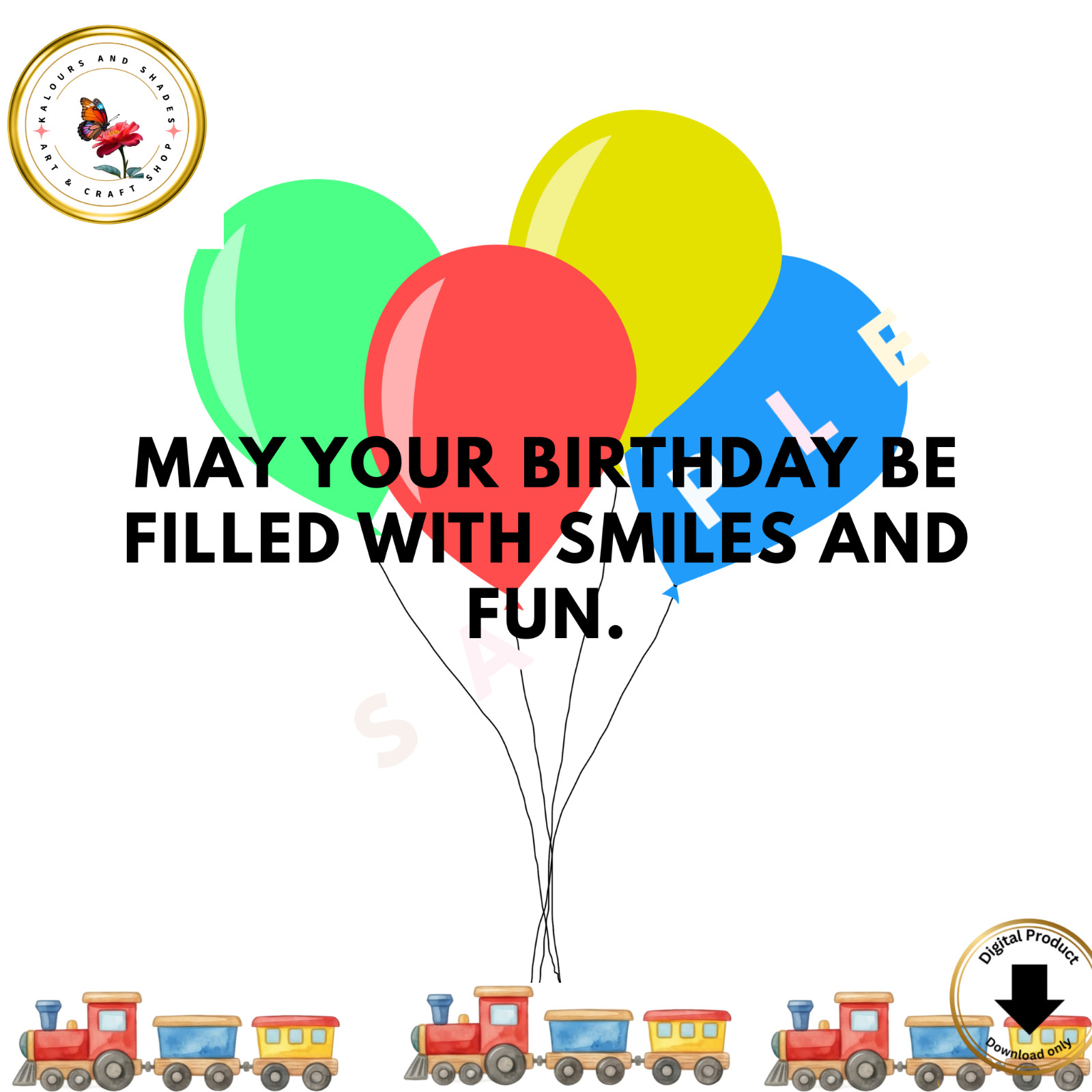 New Digital Birthday Card Printable shareable