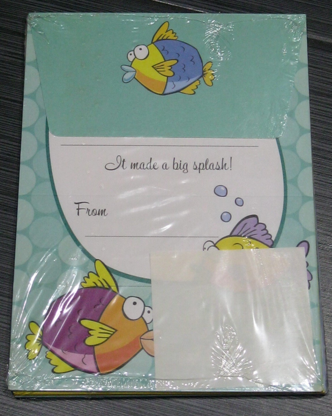 12 Self Mailing Sally Foster THANK YOU NOTE “You Made a Big Splash” Party Card