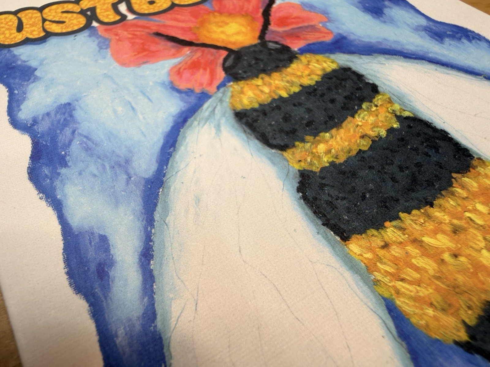 Whimsical Bee Art Blank Greeting Card From Original Artwork By Liz Durant