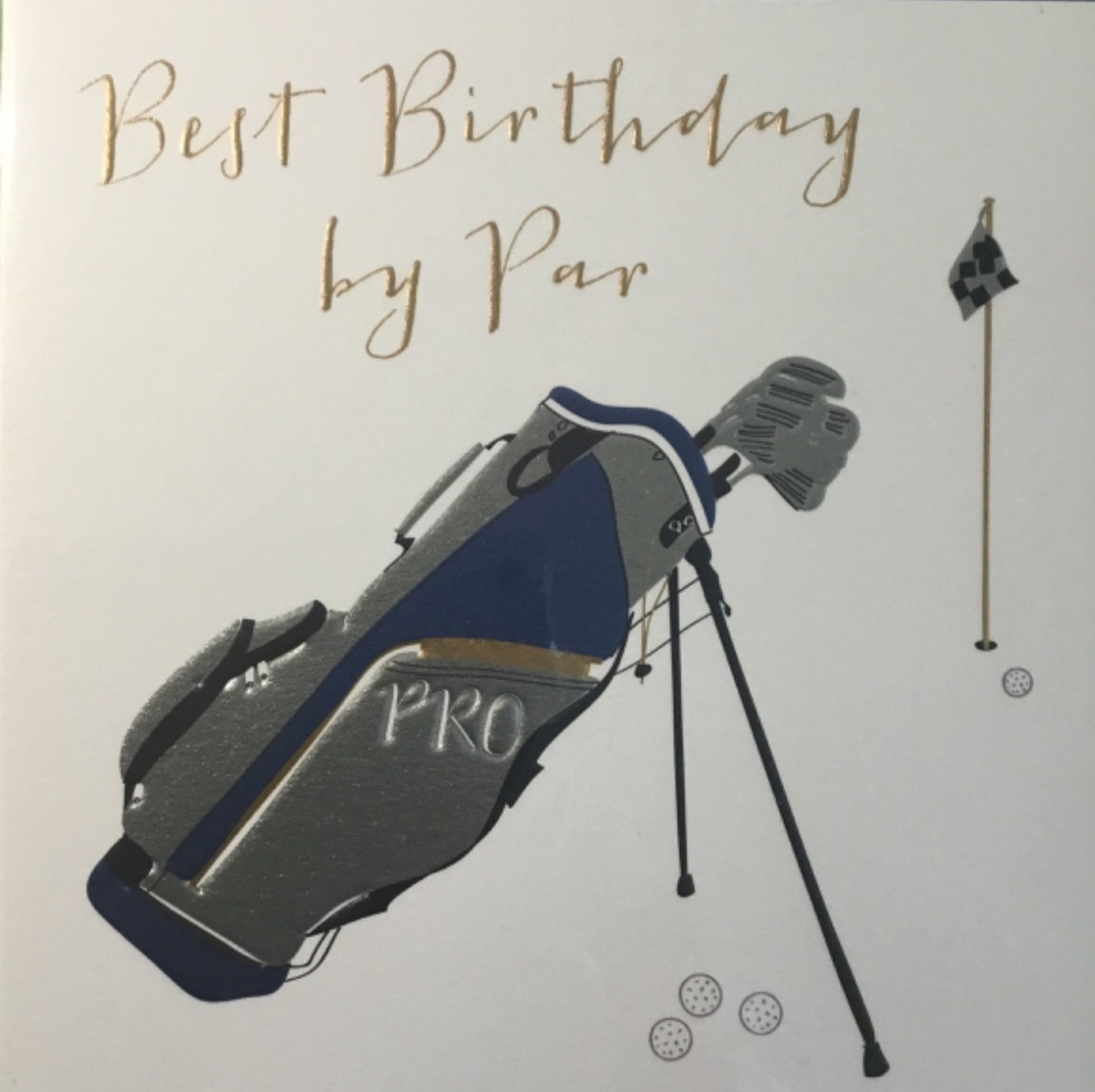 Belly Button Designs-Birthday/Blank- Golf Bag- Embossed Foil- United Kingdom-6X6