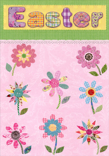 Bright and Sparkling Flowers – Designer Greetings Easter Card
