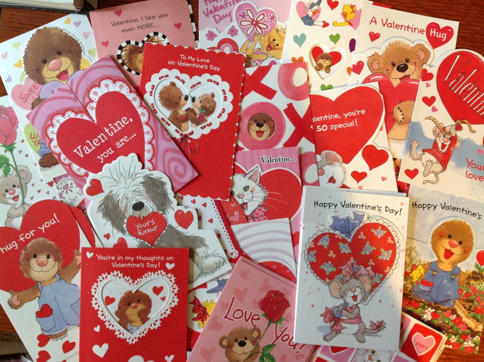 Suzy’s Zoo Valentine’s Cards: die cut and glitter cards
