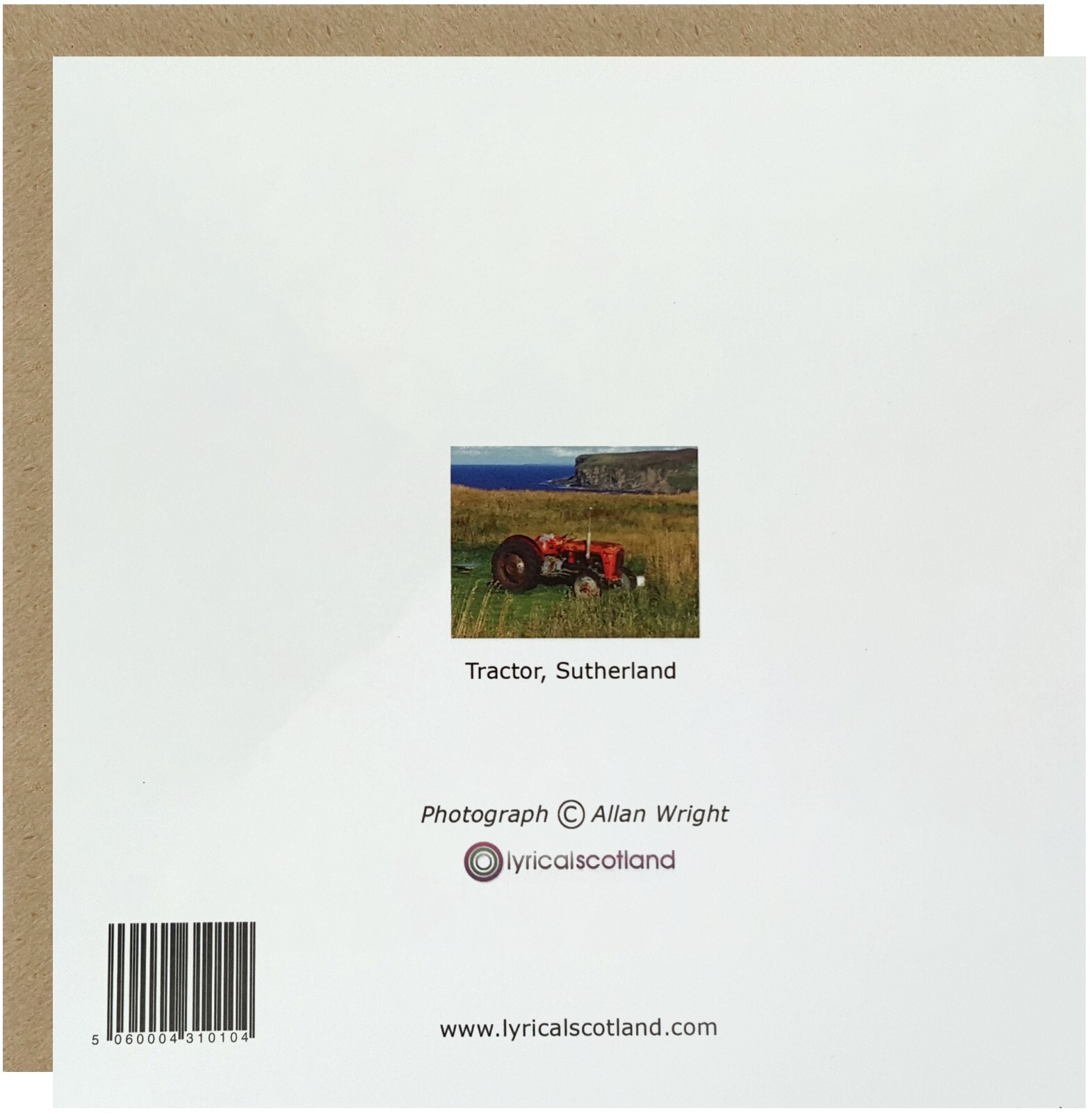 LYRICAL Scotland 6 Set Of 15cm x 15cm Tractor Scenes of Scotland Birthday