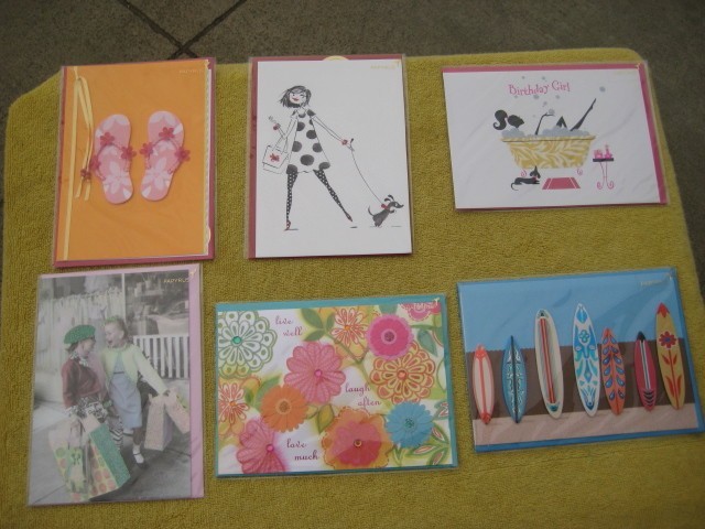 Lot of 6 PAPYRUS Birthday Cards new sealed # F
