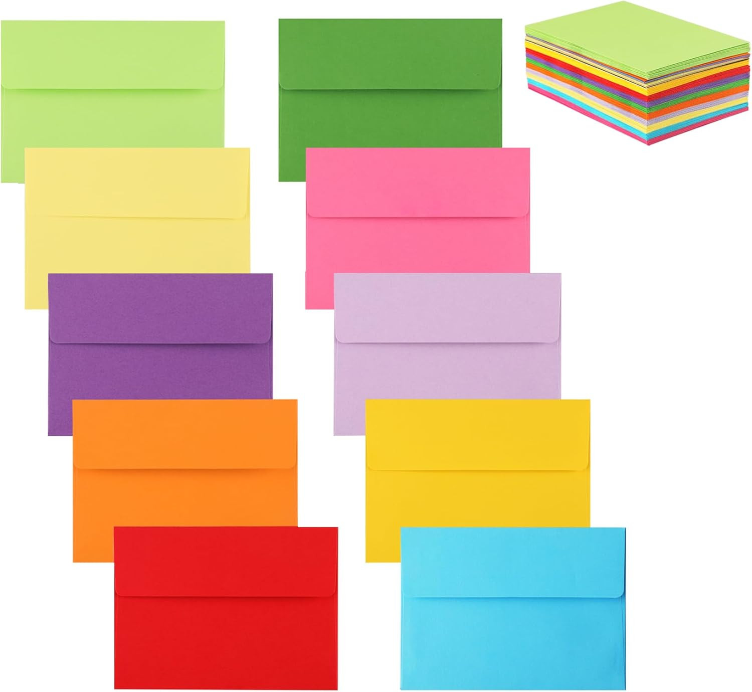 50 Pack A7 Invitation Envelopes 5.25 x 7 .25 For 5×7 Cards – Peel & Press,Ideal