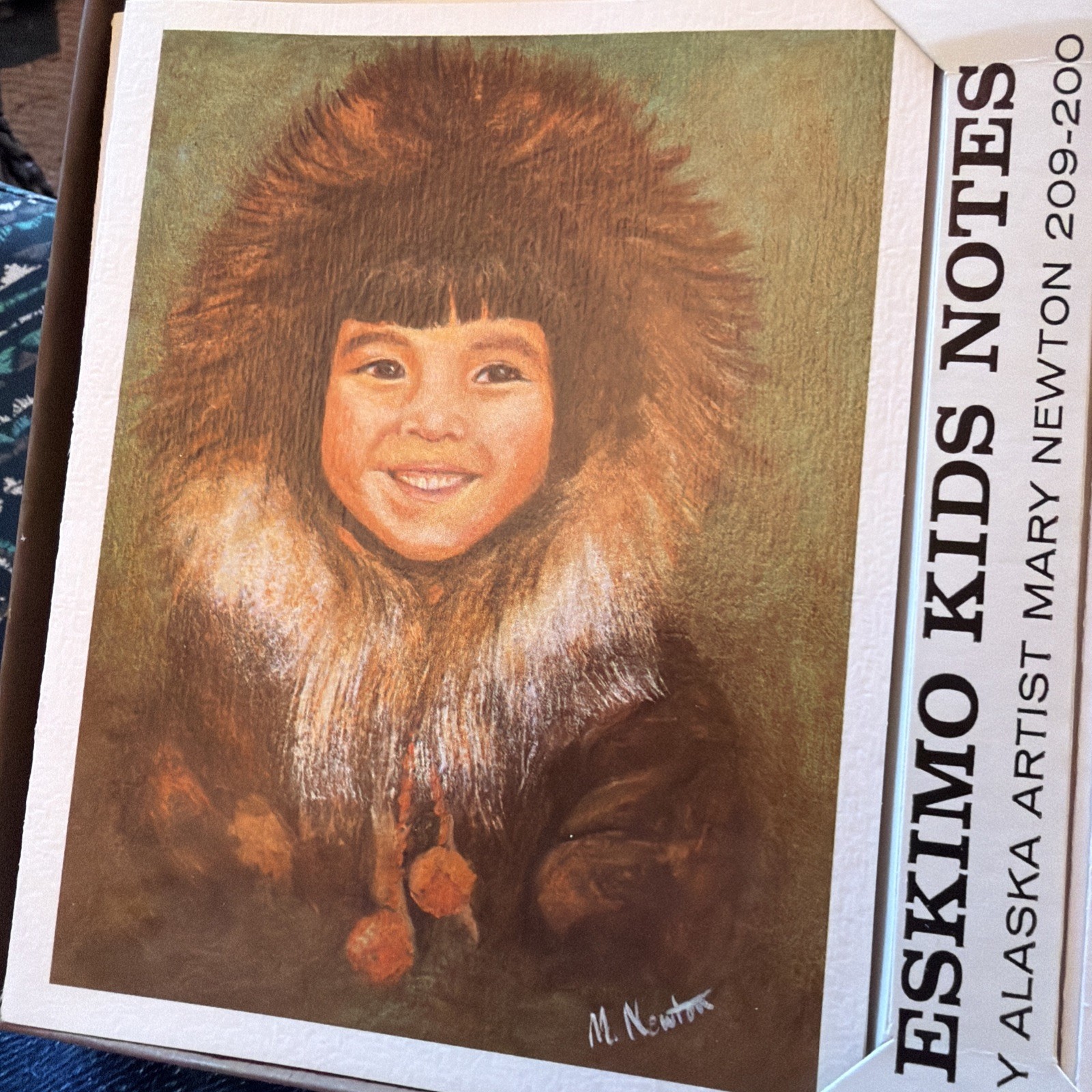 VNTG 1970s Alaska Native Children Note Cards Mary B. Newton (Eskimo Kids Notes)