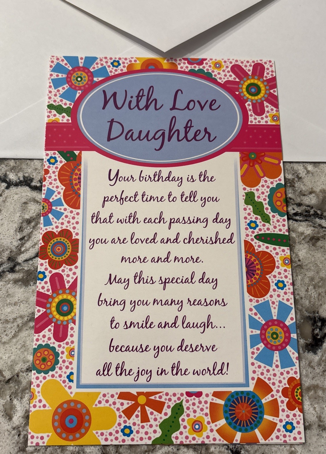 Birthday DAUGHTER With Love Special Day 5’x7.75″ Stockwell Greeting Card