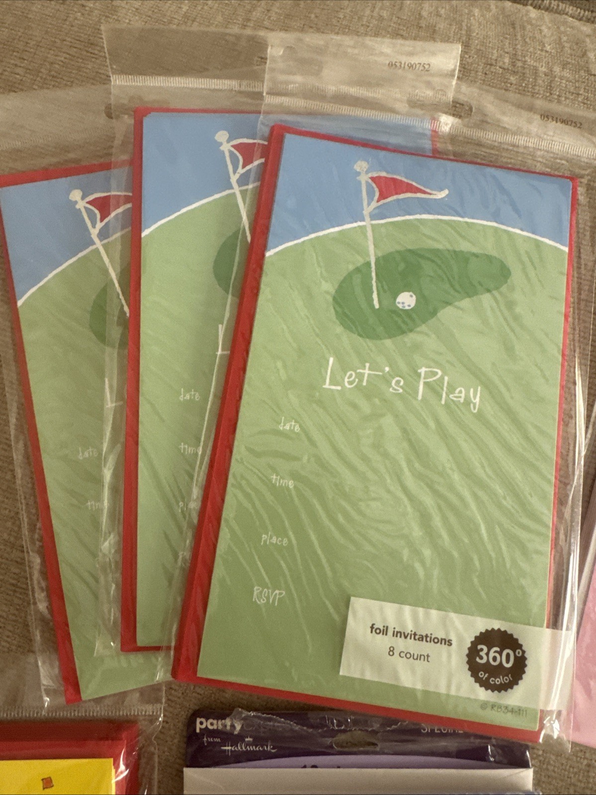 Assorted Invitation & Envelopes Golf Hula Cookout Christmas Fiesta Poker Casino