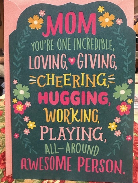 Mom All- Around Awesome Happy Mothers Day Floral Hallmark Greeting Card KY164