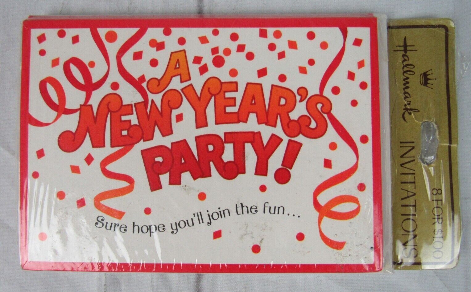 Hallmark Vintage New Year’s Party Invitations (Sealed) 8 Cards