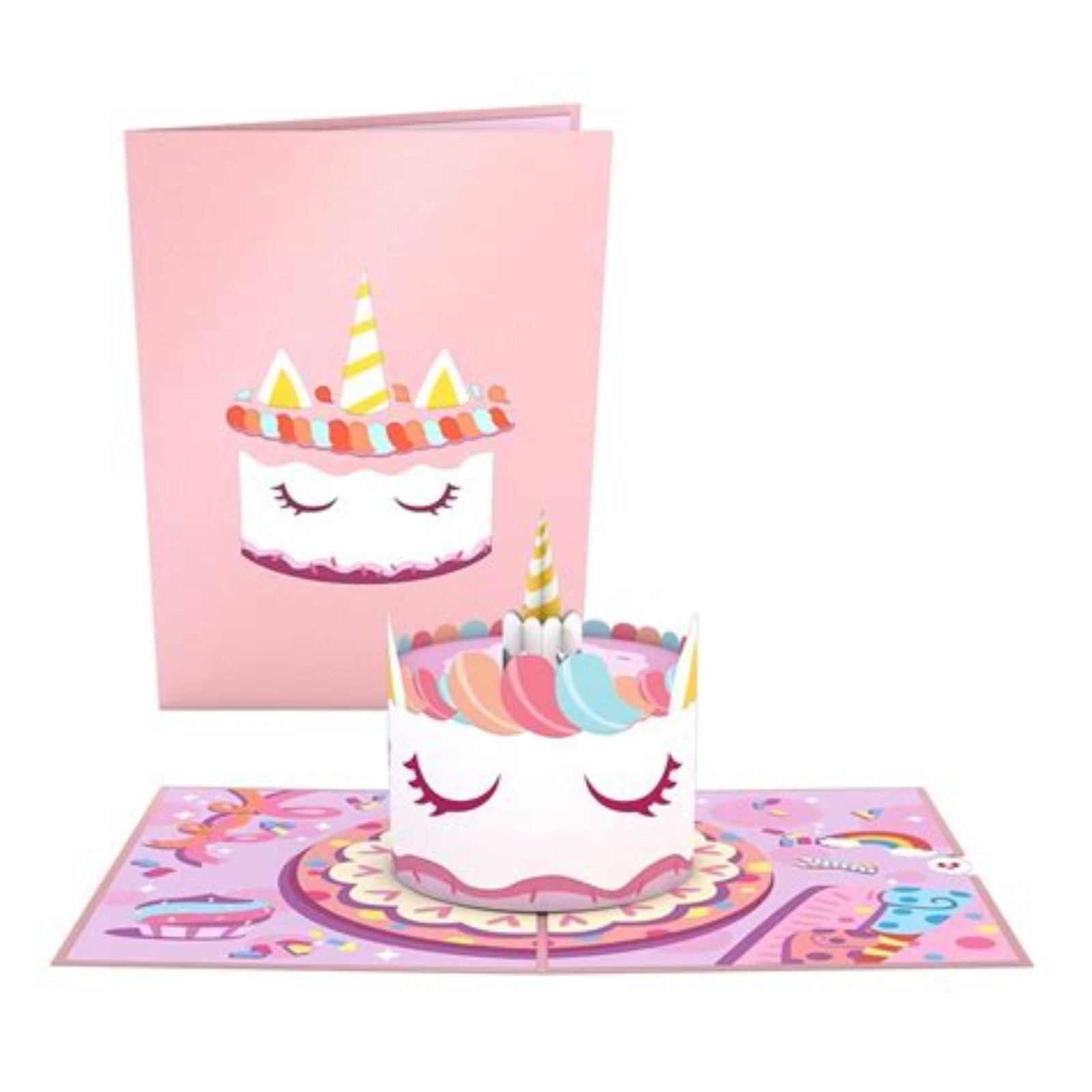 LovePop UNICORN BIRTHDAY CAKE 3d Pop-Up Greeting Card LP2012 NEW