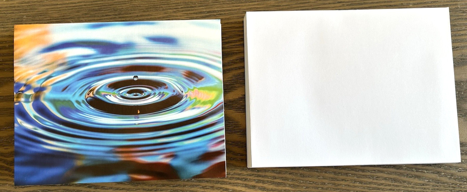NEW Art deco ripple effect colorful 25 Blank Note Cards & Envelopes Buffini & Co