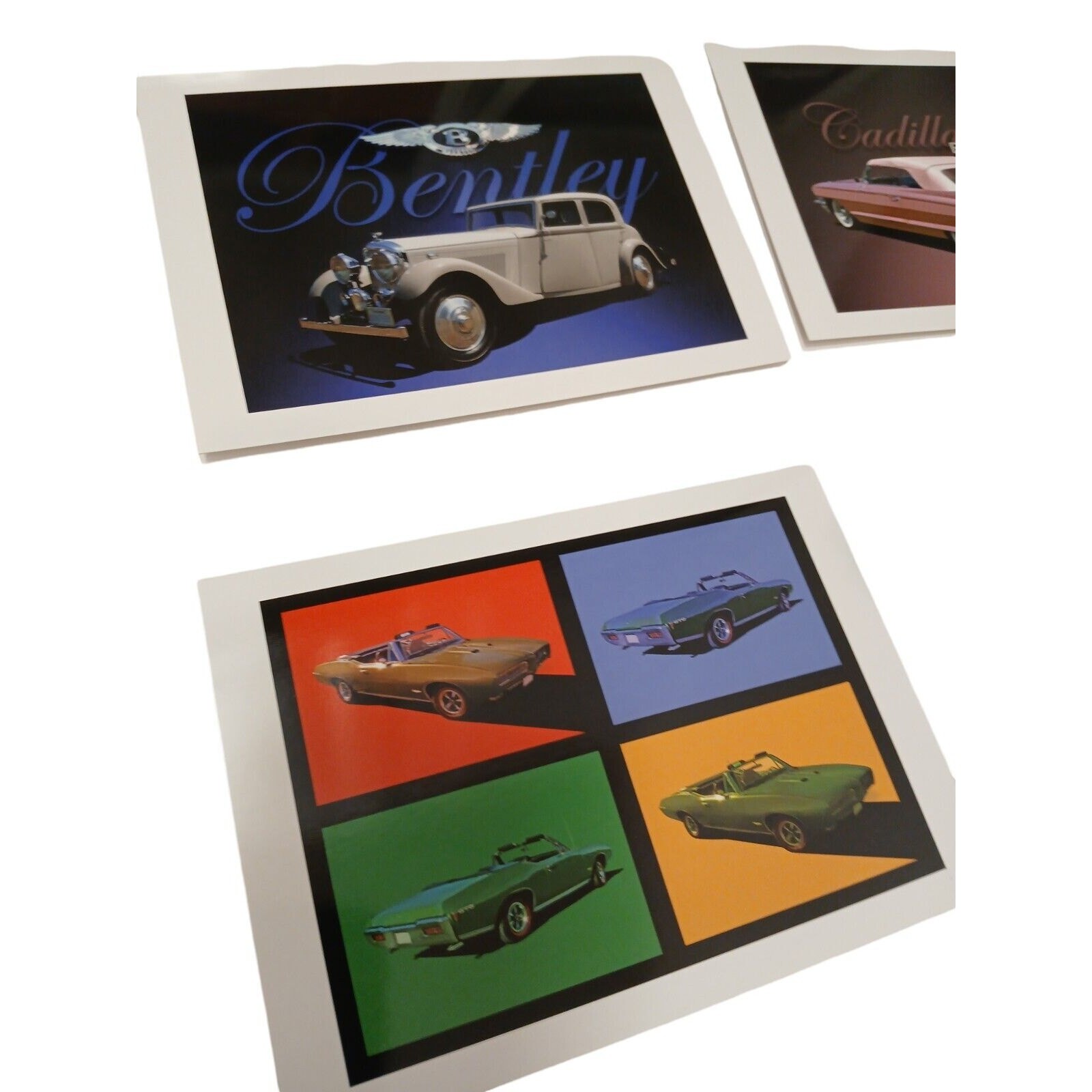 8 Luxury Cars GREETING CARDS FEATURING Porsche & Rolls Royce Blank w Envelopes