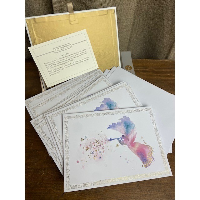 Angel Watercolor Christmas Cards Gold Foil Boxed Set 16ct Peter Pauper Press