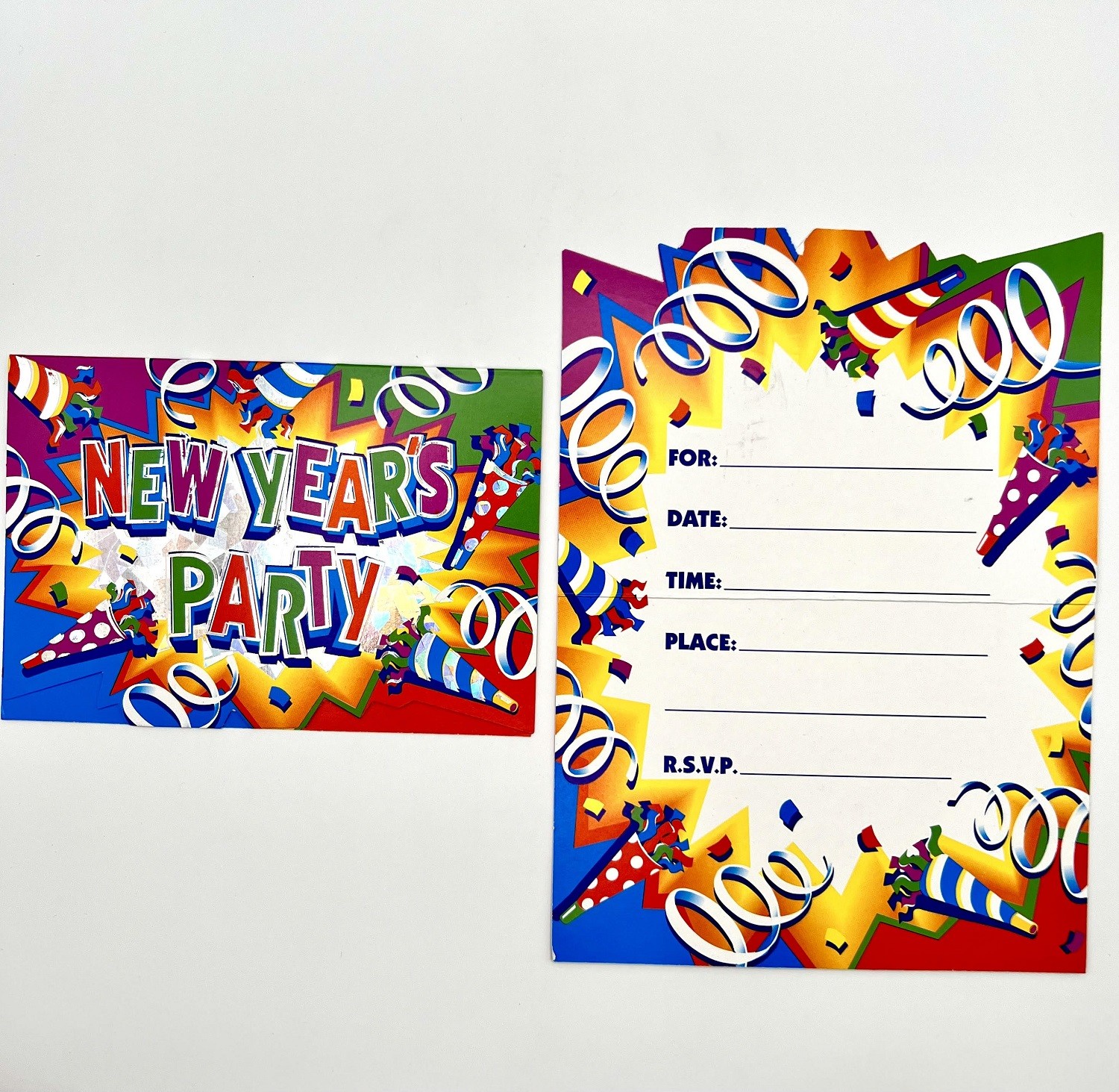 New Year’s Explosion New Year Eve Bash Cocktail Party Invitations w/Envelopes
