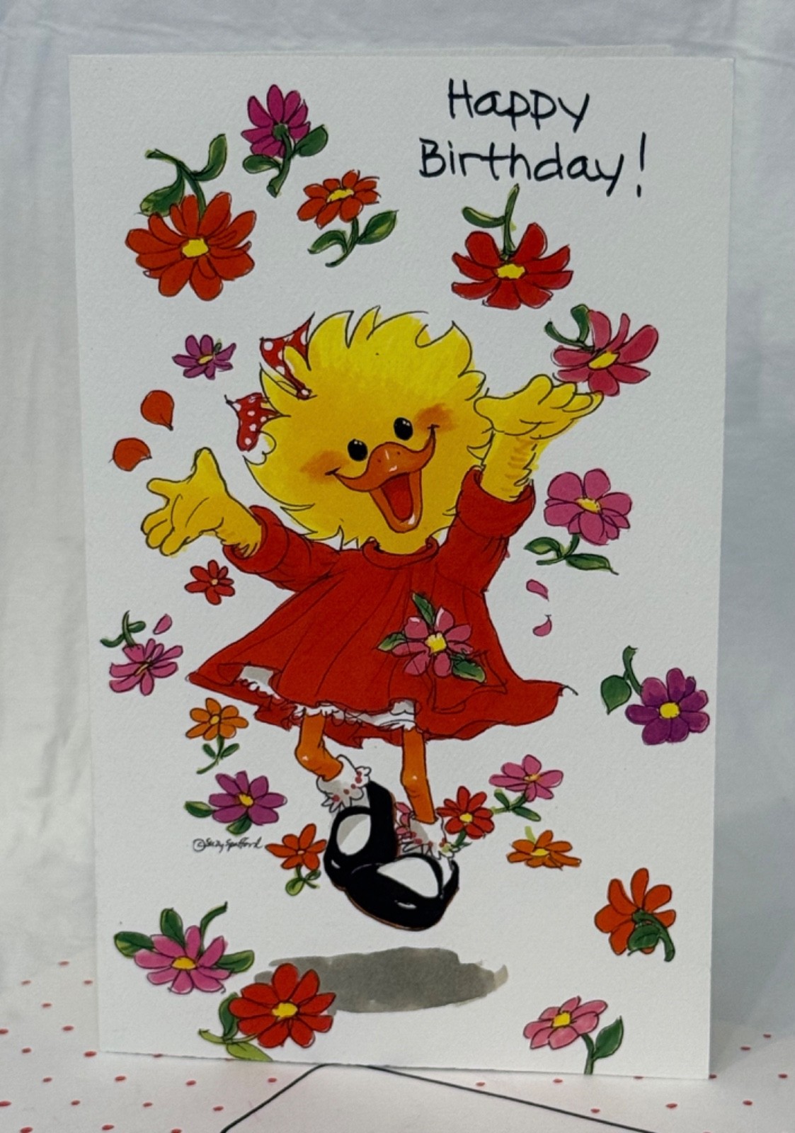 Vintage 1997 Suzy’s Zoo “Happy Birthday! Celebrate You!” Greeting Card