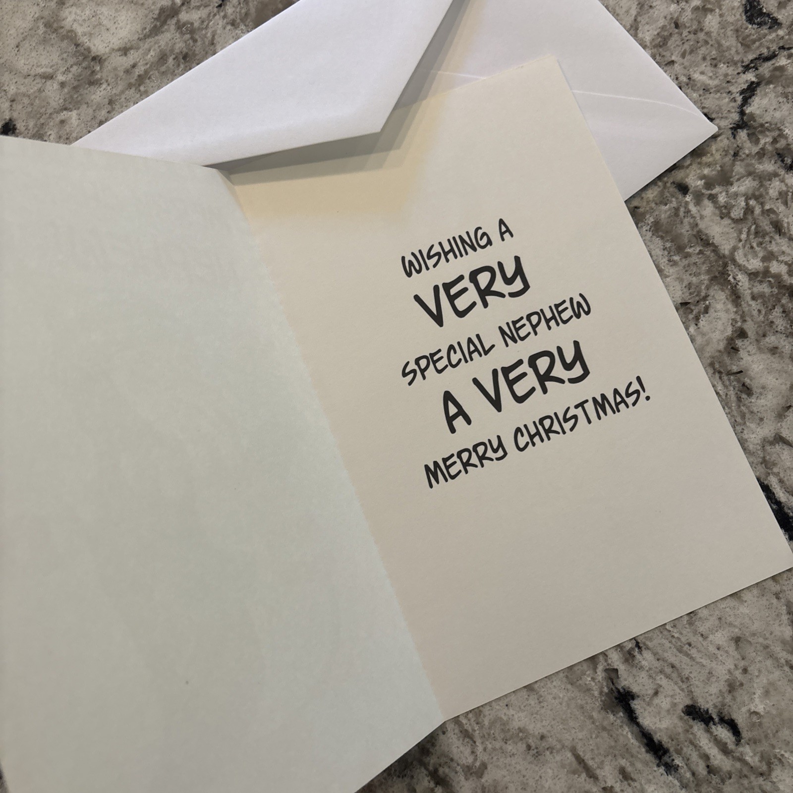 Merry Christmas NEPHEW Special Thoughtful 5”x7.75″ Stockwell Greeting Card