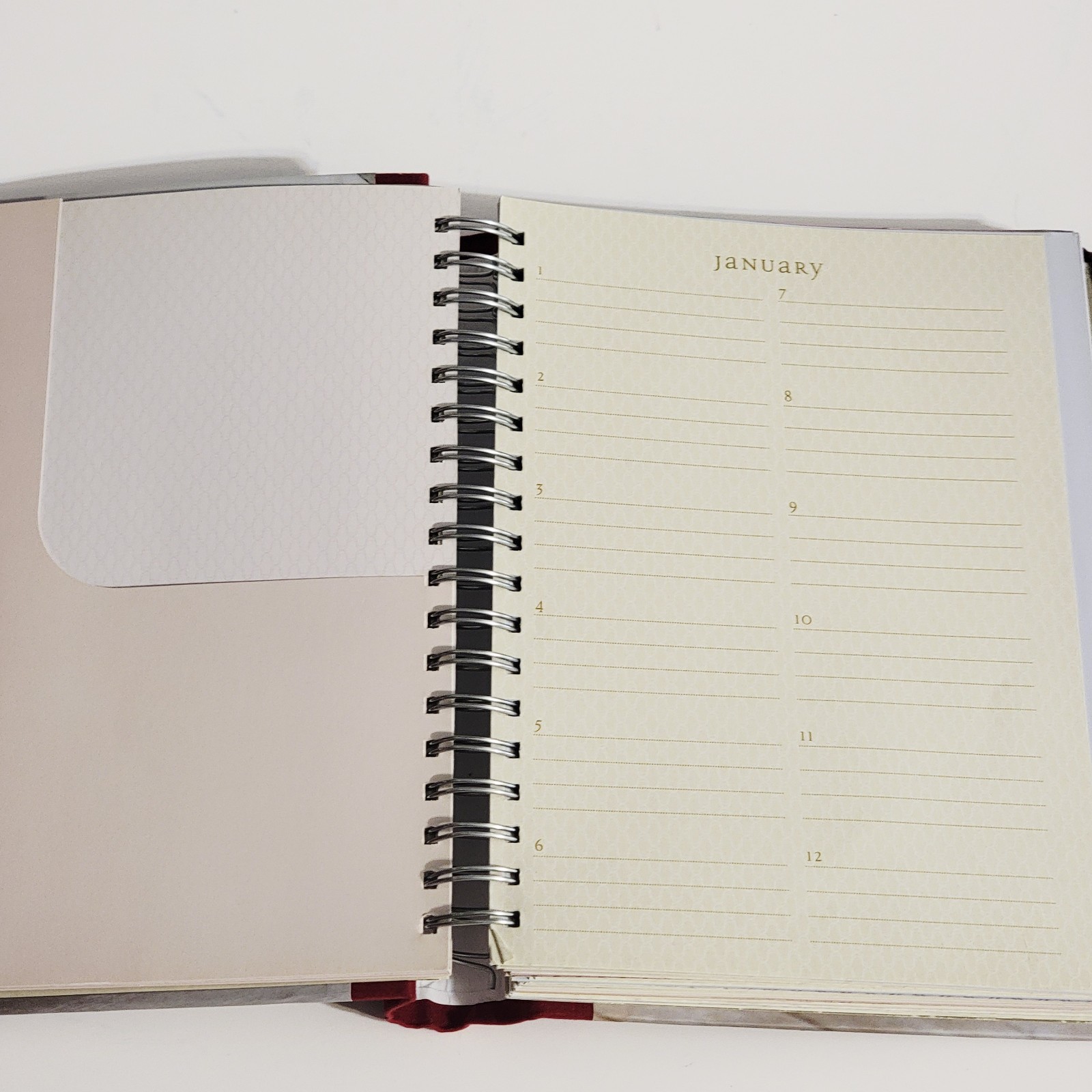 Floral Greeting Card Organizer Book 24 Pockets Month Divider 21 x 25 cm