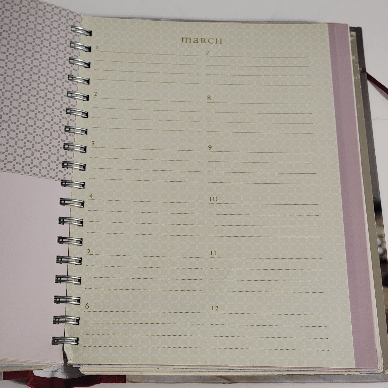 Floral Greeting Card Organizer Book 24 Pockets Month Divider 21 x 25 cm
