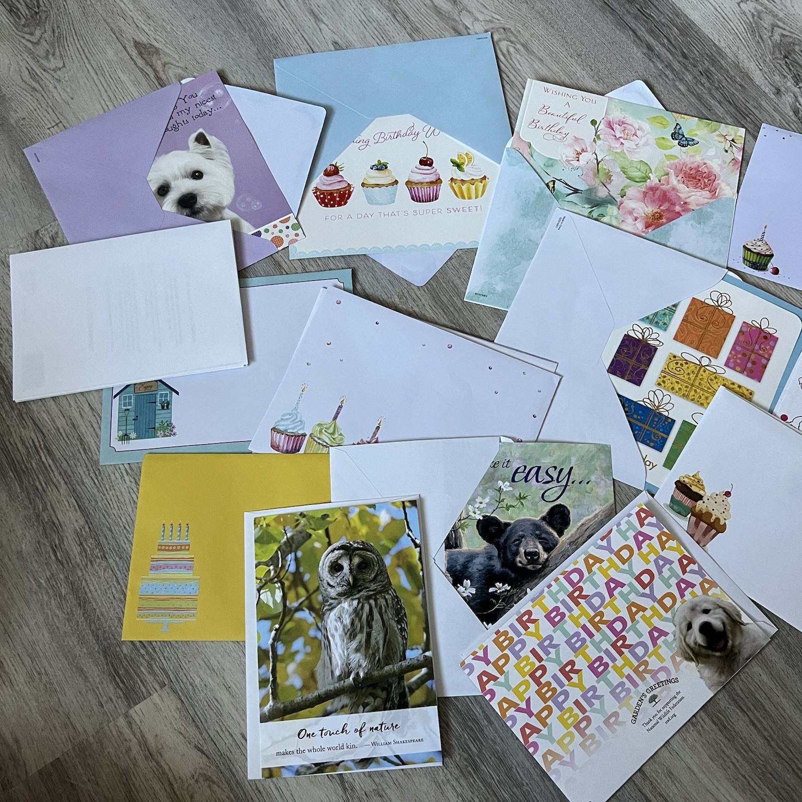Lot Of 20 Mixed Brands Birthday Well Wishes Other Greeting Cards Envelopes (075)
