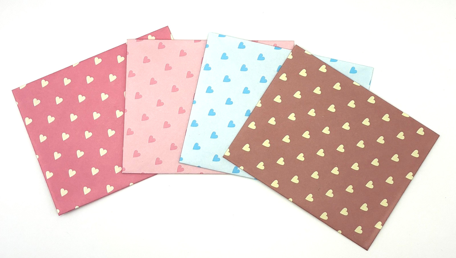 Valentines Hearts Mini Envelopes Gift Card Holder, Flowers Thank you Love Notes