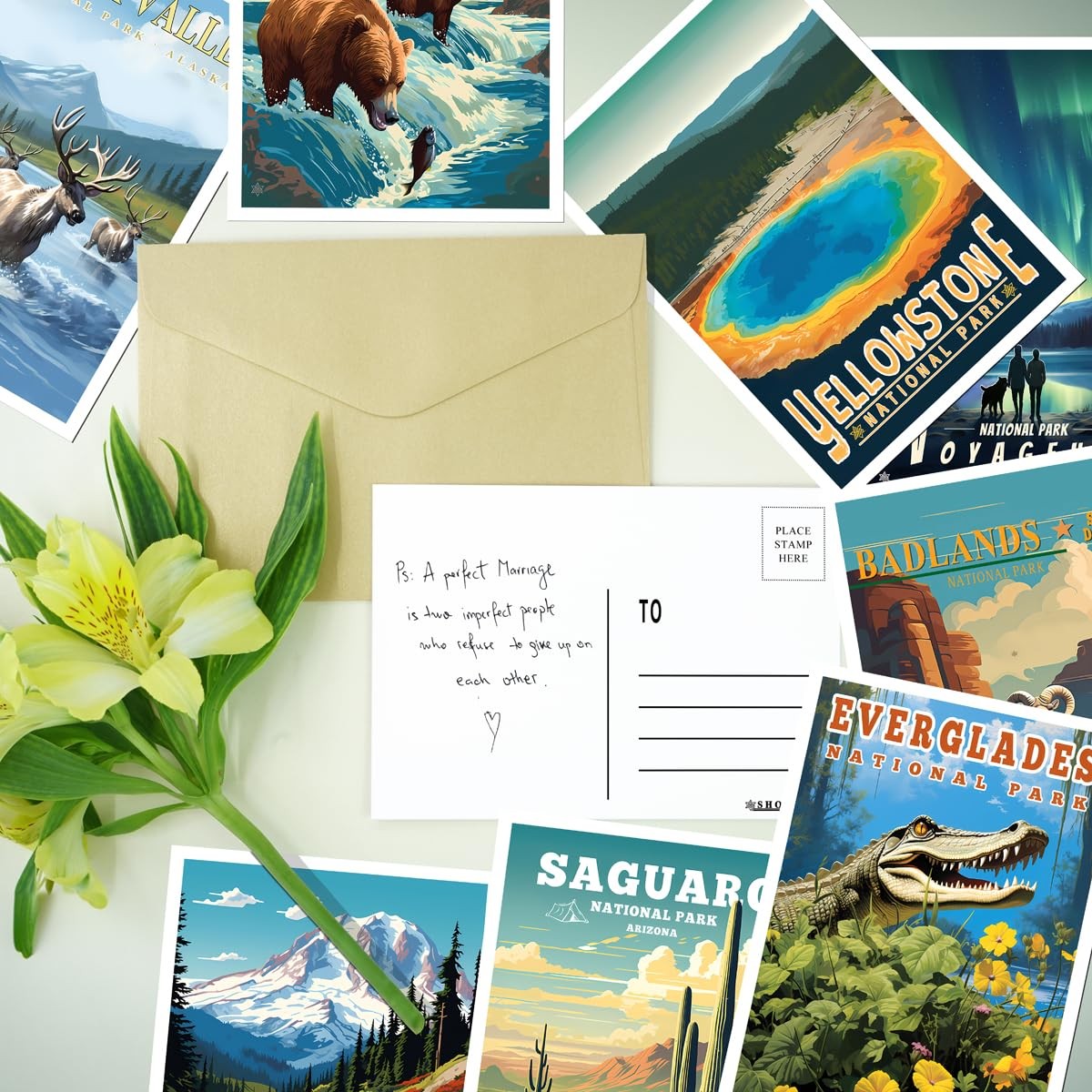 National Parks Theme Postcard Set: Retro Travel Posters Wall Decoration – 63 …