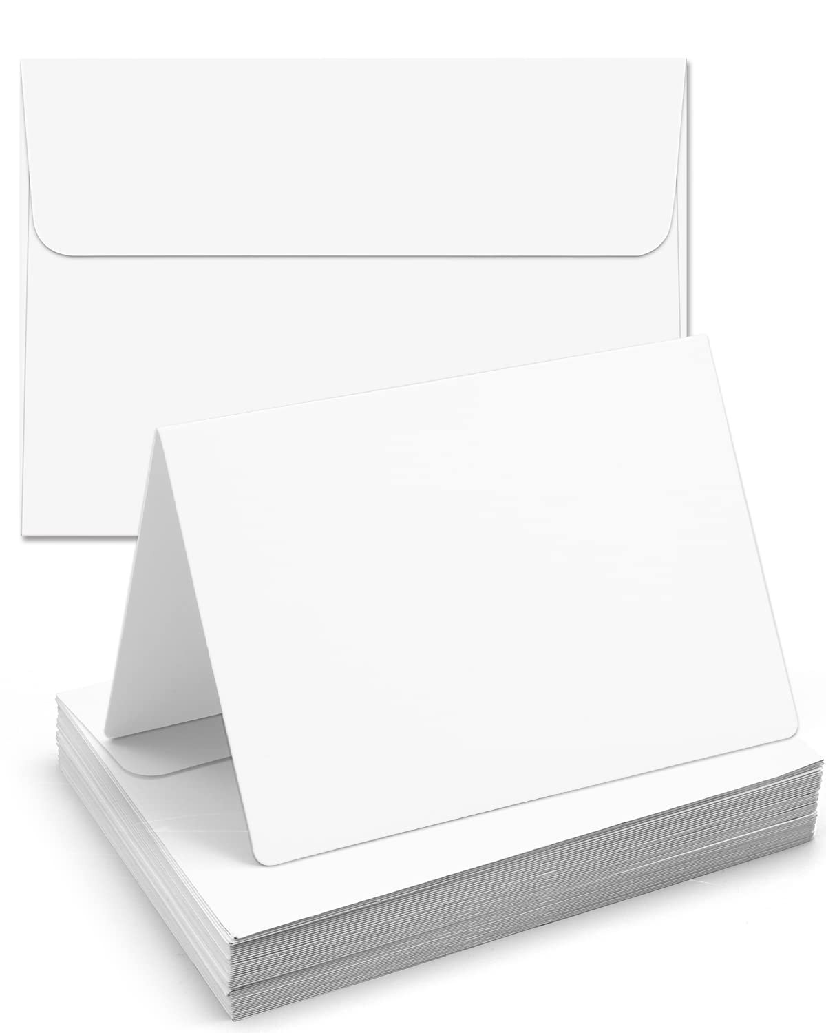 60 Pack 5×7 Inch Folded Blank Cardstock With A7 White Envelopes Invitation