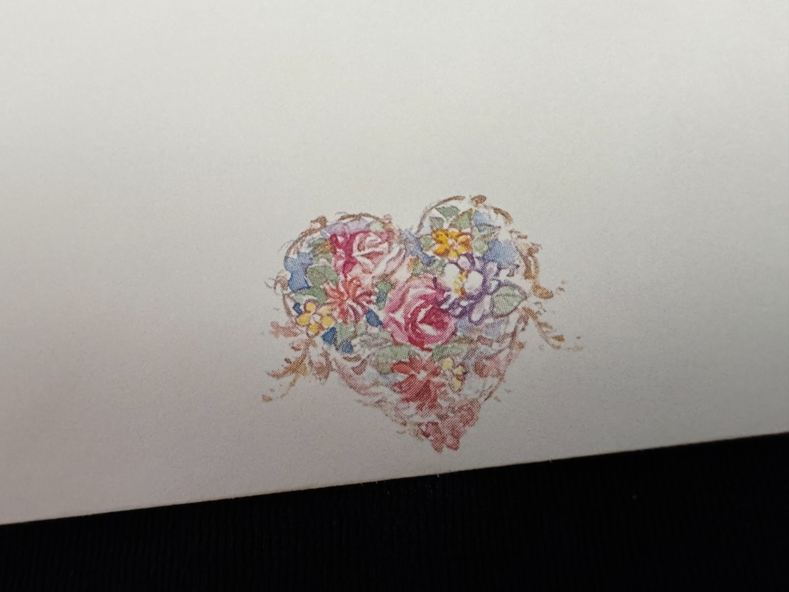 Carol Wilson Fine Arts Floral Heart Roses Embossed Blank Note Cards Envelopes