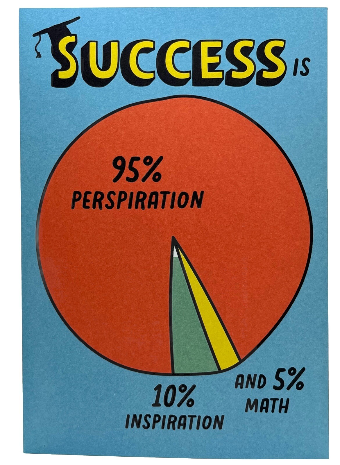 Graduation Card Multicolored Pie Chart Hallmark Expressions Card NEW