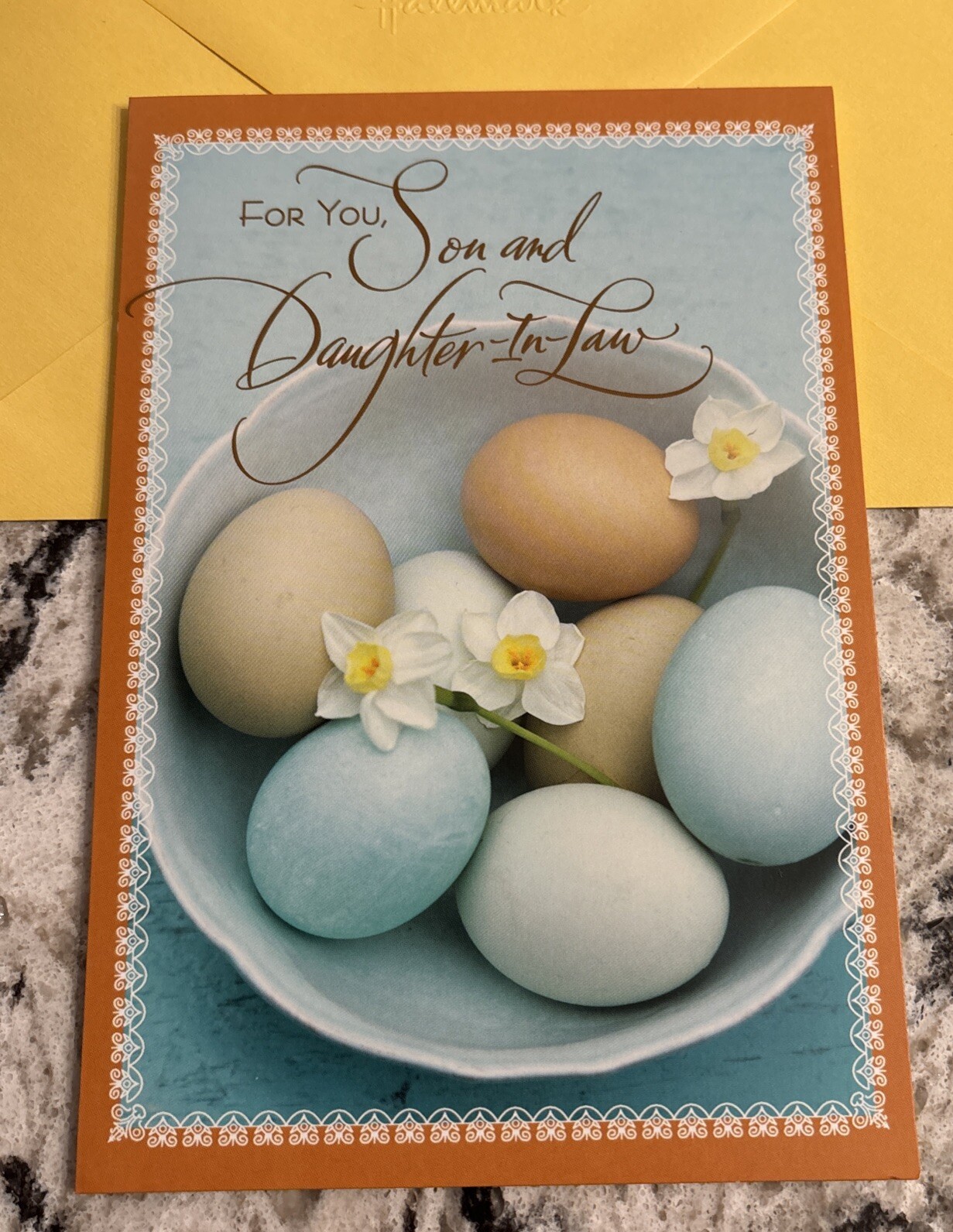 Happy Easter 🐣 SON and Daughter In Law 5”x7” Hallmark Greeting Card