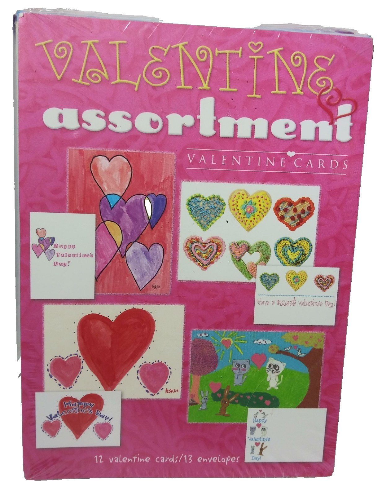 M D Anderson Cancer Center Children’s Art Project 12 Valentine Cards & Envelopes