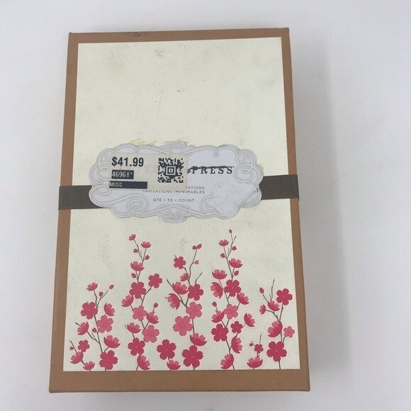 Gartner Studios 50 Printable Cherry Blossom Invitations