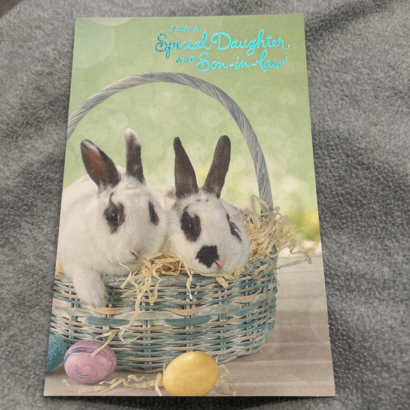 American Greetings Easter Card For Daughter And Son-in-law Retails $3.89.