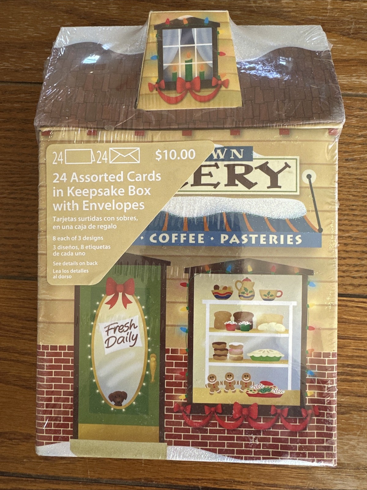 New 24 Assorted Holiday Cards & Envelopes By Paper Magic Decorative Reusable Box