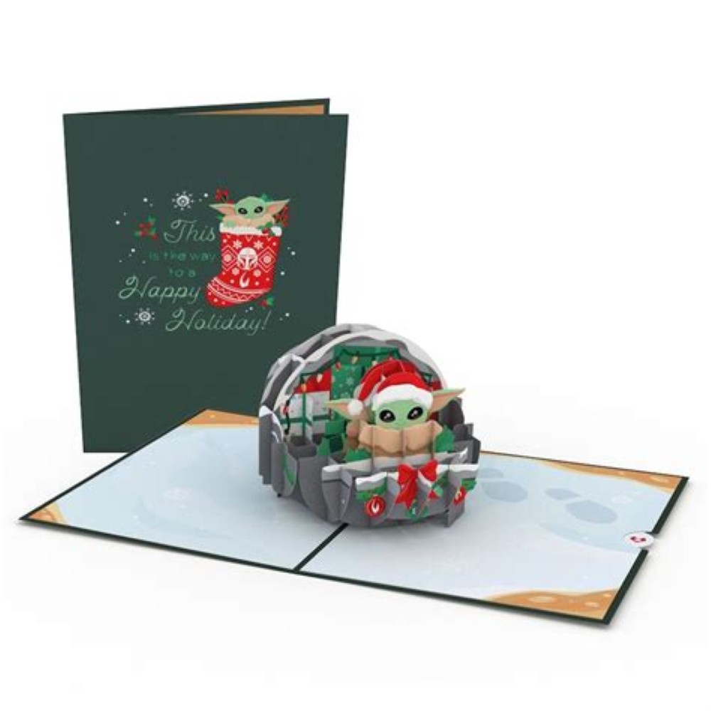 LovePop STAR WARS MANDALORIAN GROGU HOLIDAYS 3d Pop-Up Greeting Card LP4176 NEW