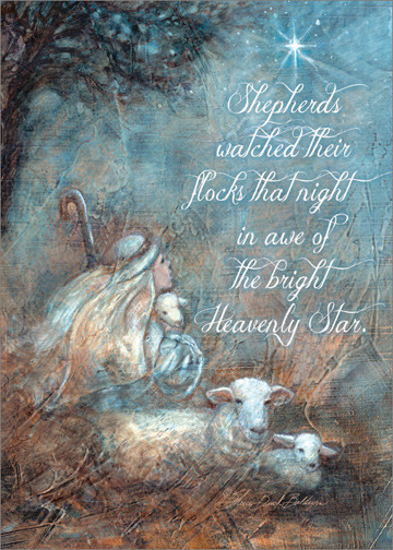 Shepherd Boy Sherri Buck Baldwin Religious LPG Greetings Christmas Card