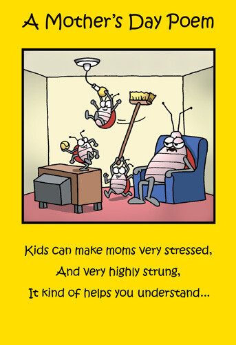 Insects in Family Room – Nobleworks Funny Tim Whyatt Mother’s Day Card
