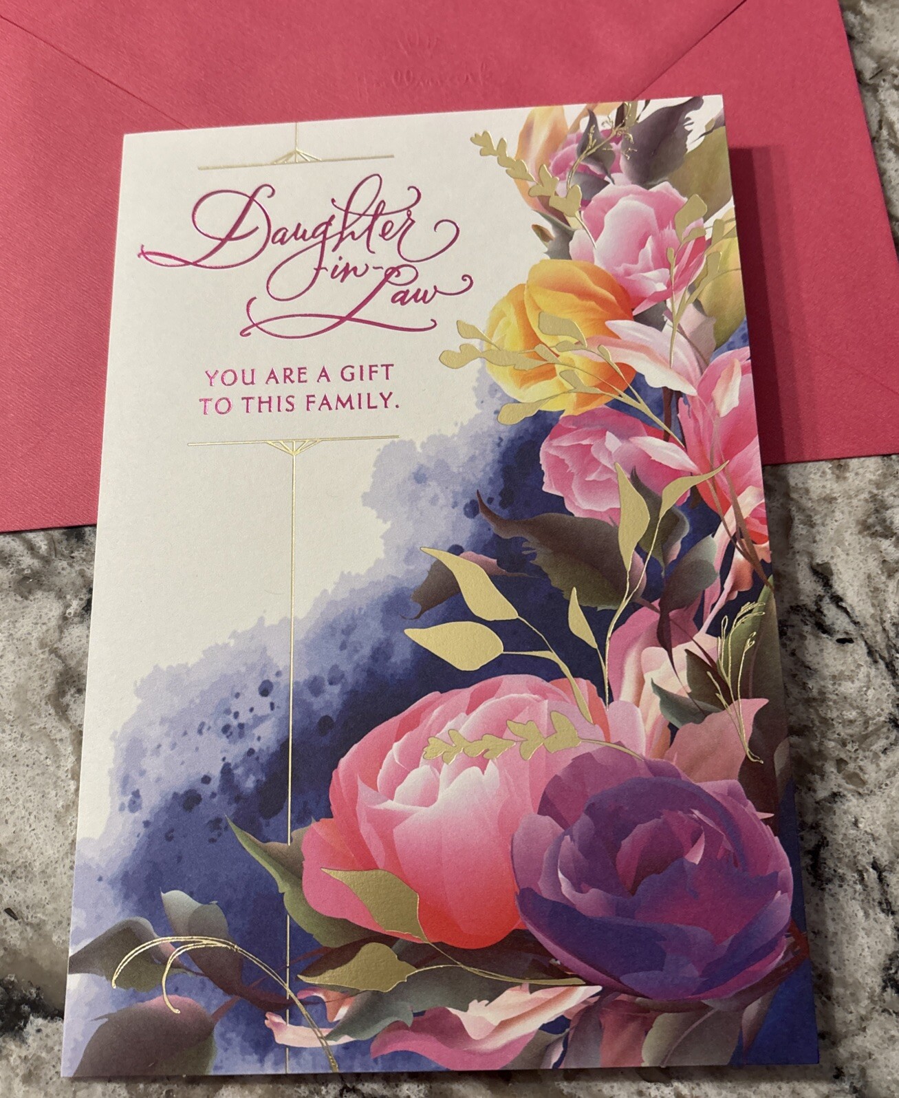Happy Birthday Daughter In Law Thankful For You 5.5”x8” Hallmark Greeting Card
