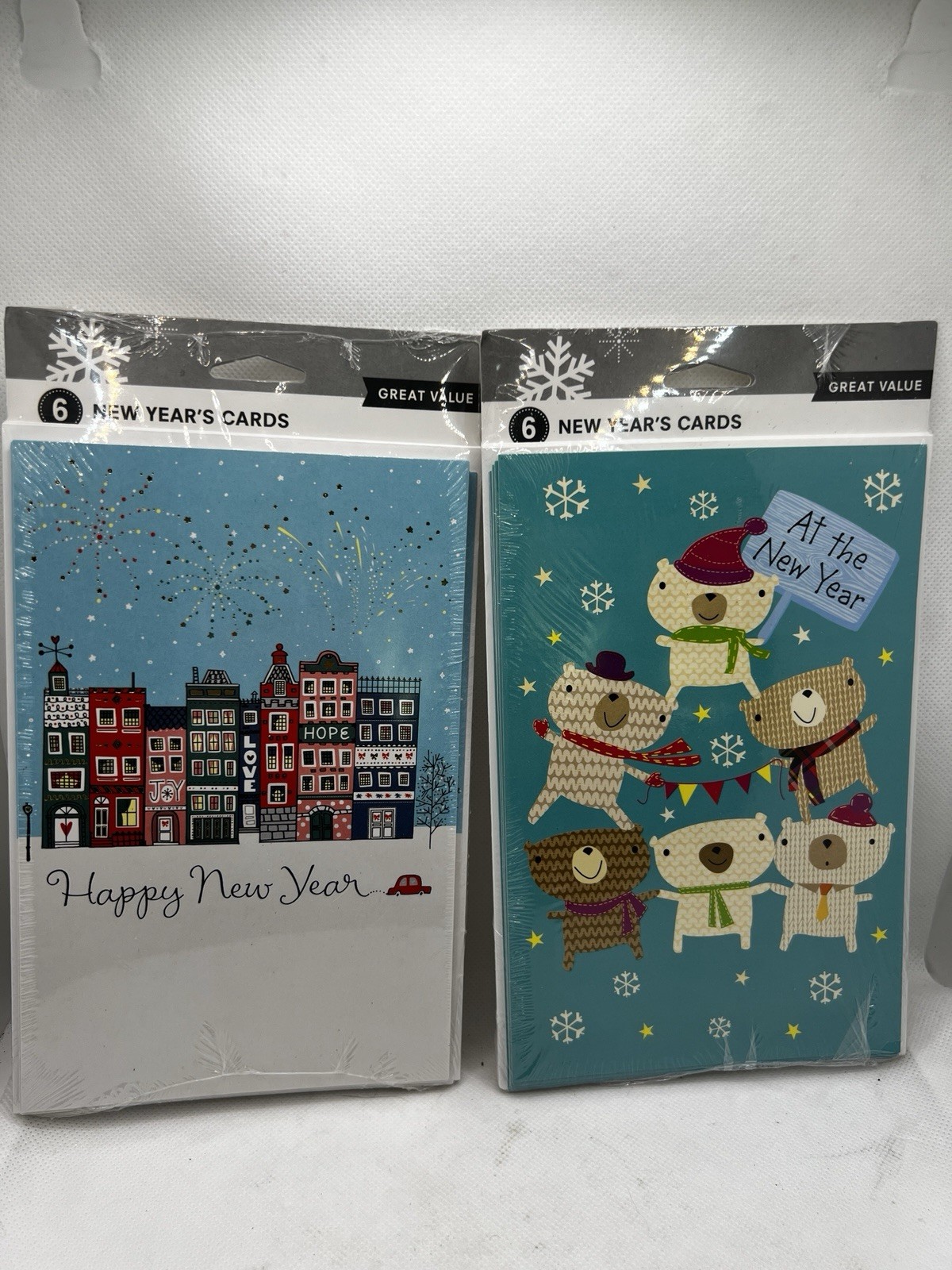 2 New Year’s Cards Envelope Happy New Year American Greetings 6 Pack Of Cards