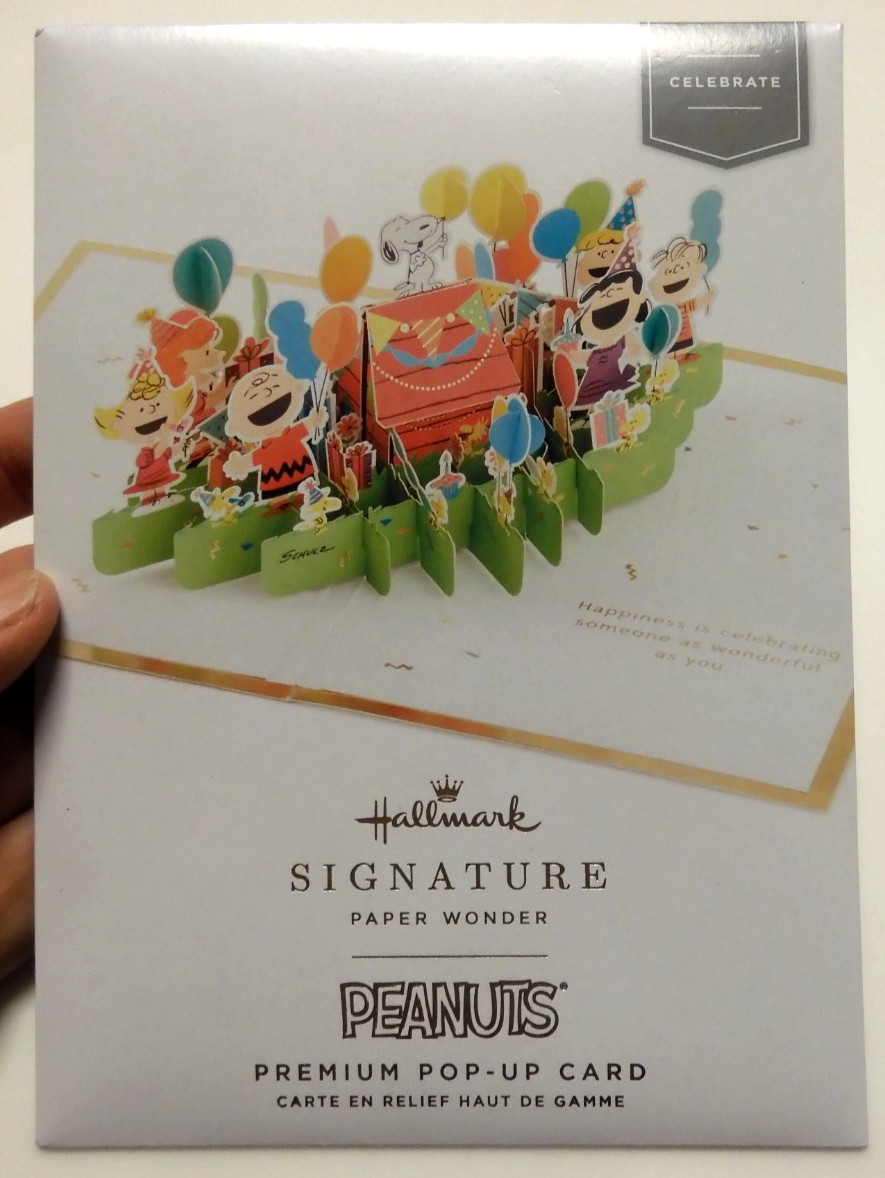 1 Card Hallmark Signature Premium 3D Pop-up Card Snoopy Birthday Retail $14.99