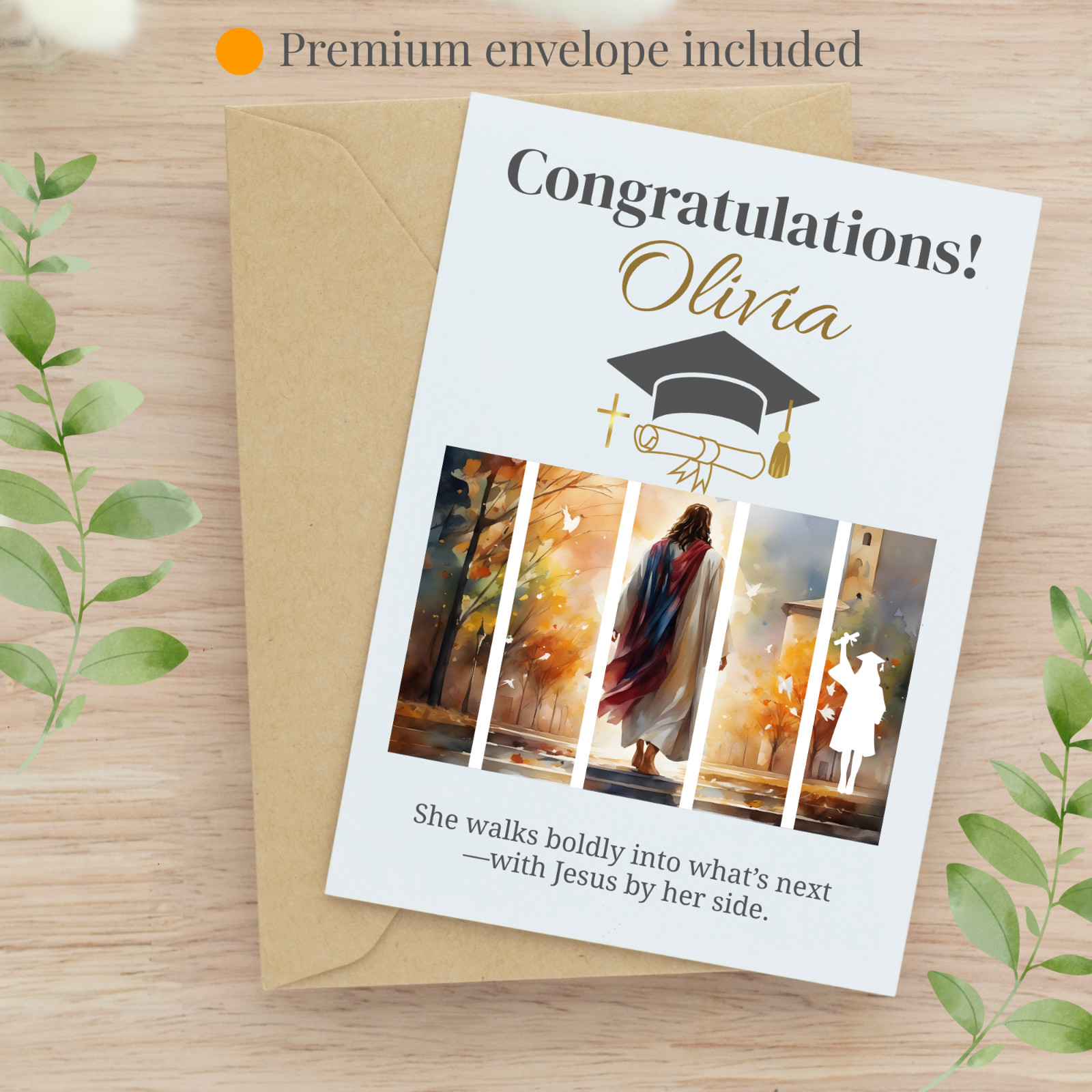 Personalized Christian Graduation Card For Her Religious Grad Card For Her – NEW