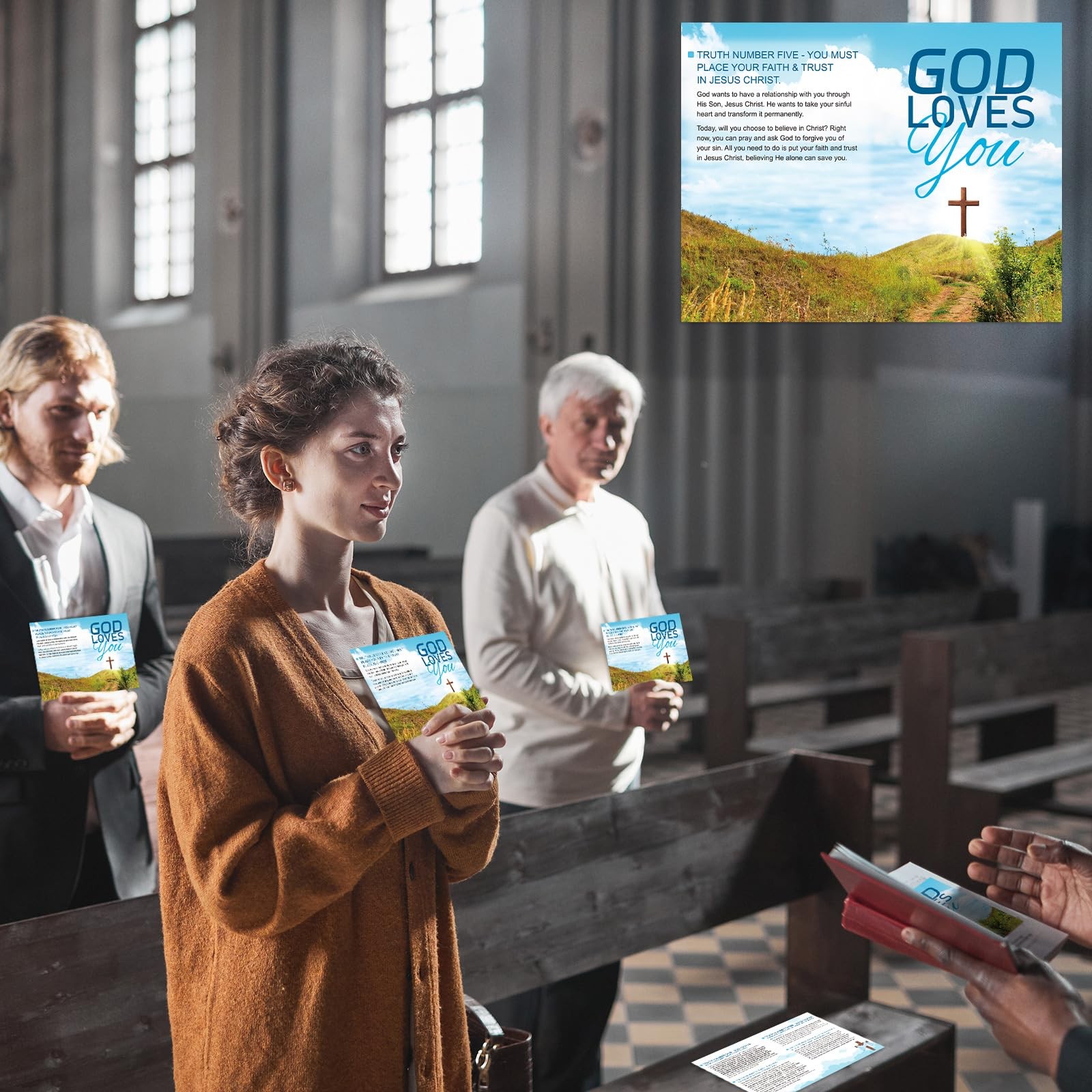 300 Pcs Gospel Tract Card Salvation Plan Cards Bible Tracts Christian Inspira…