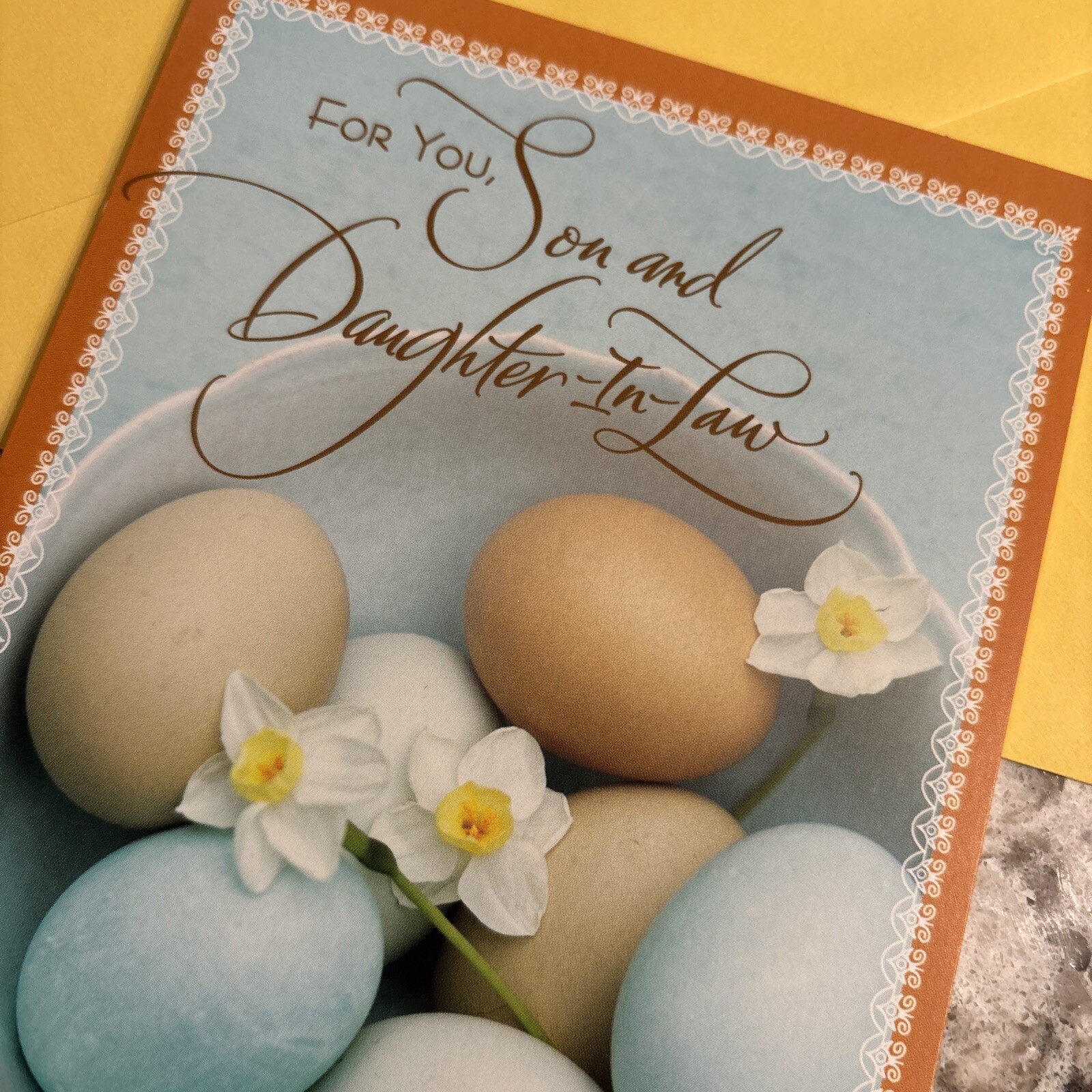 Happy Easter 🐣 SON and Daughter In Law 5”x7” Hallmark Greeting Card