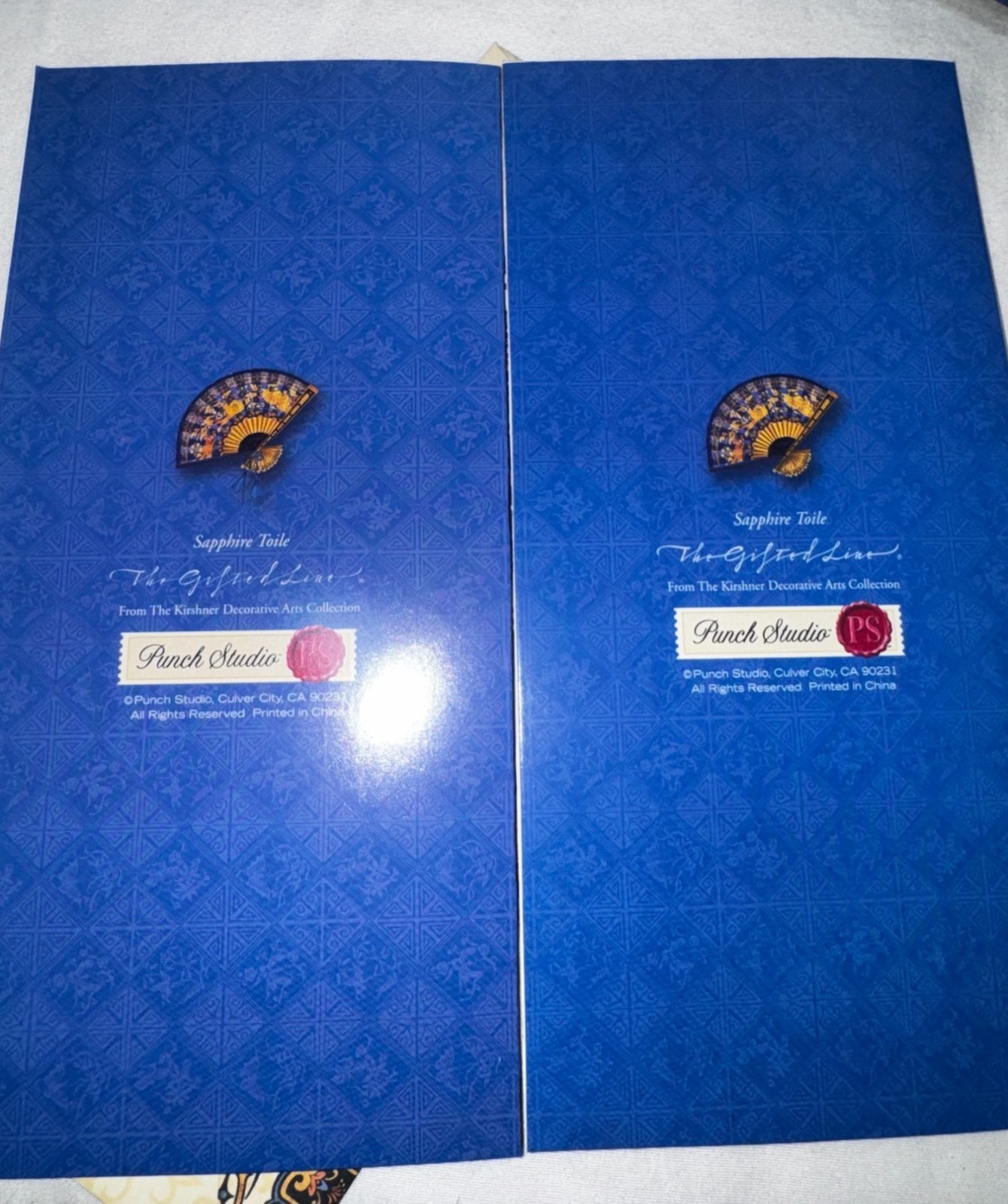 Punch Studio Sapphire Toile Note Cards Envelopes 24 Count Made In China