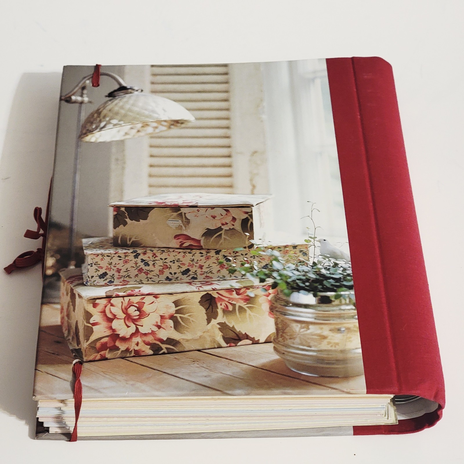 Floral Greeting Card Organizer Book 24 Pockets Month Divider 21 x 25 cm