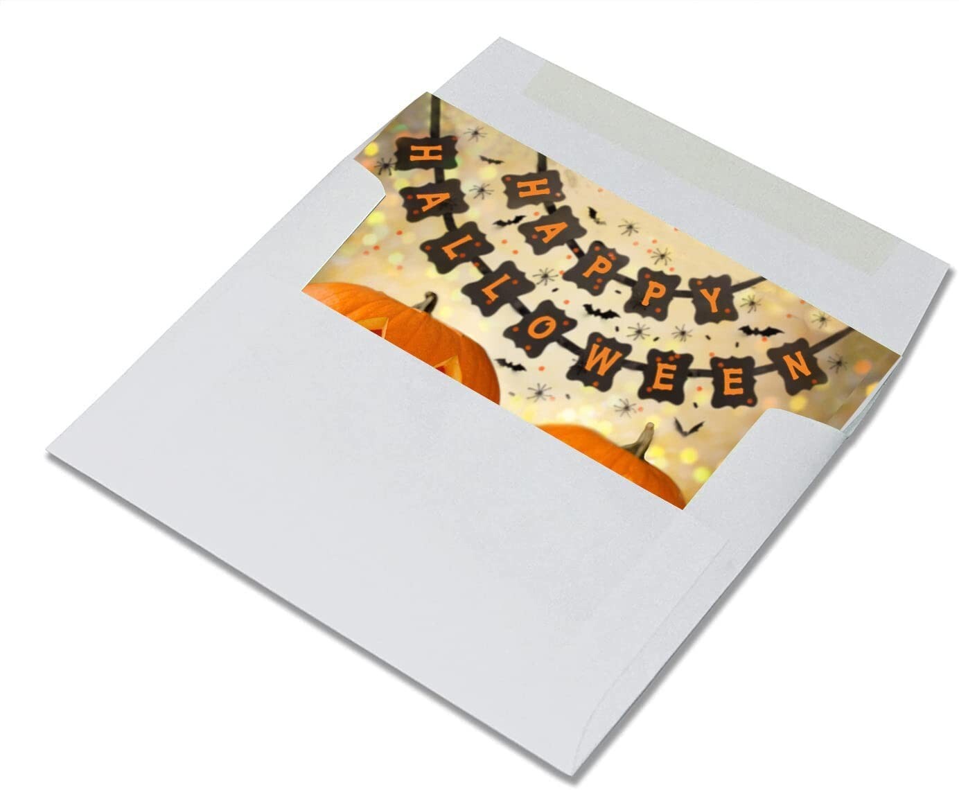 Happy Halloween Pumpkin Cards-Blank Inside-5.5″x4.25″-12 or 24 Packs