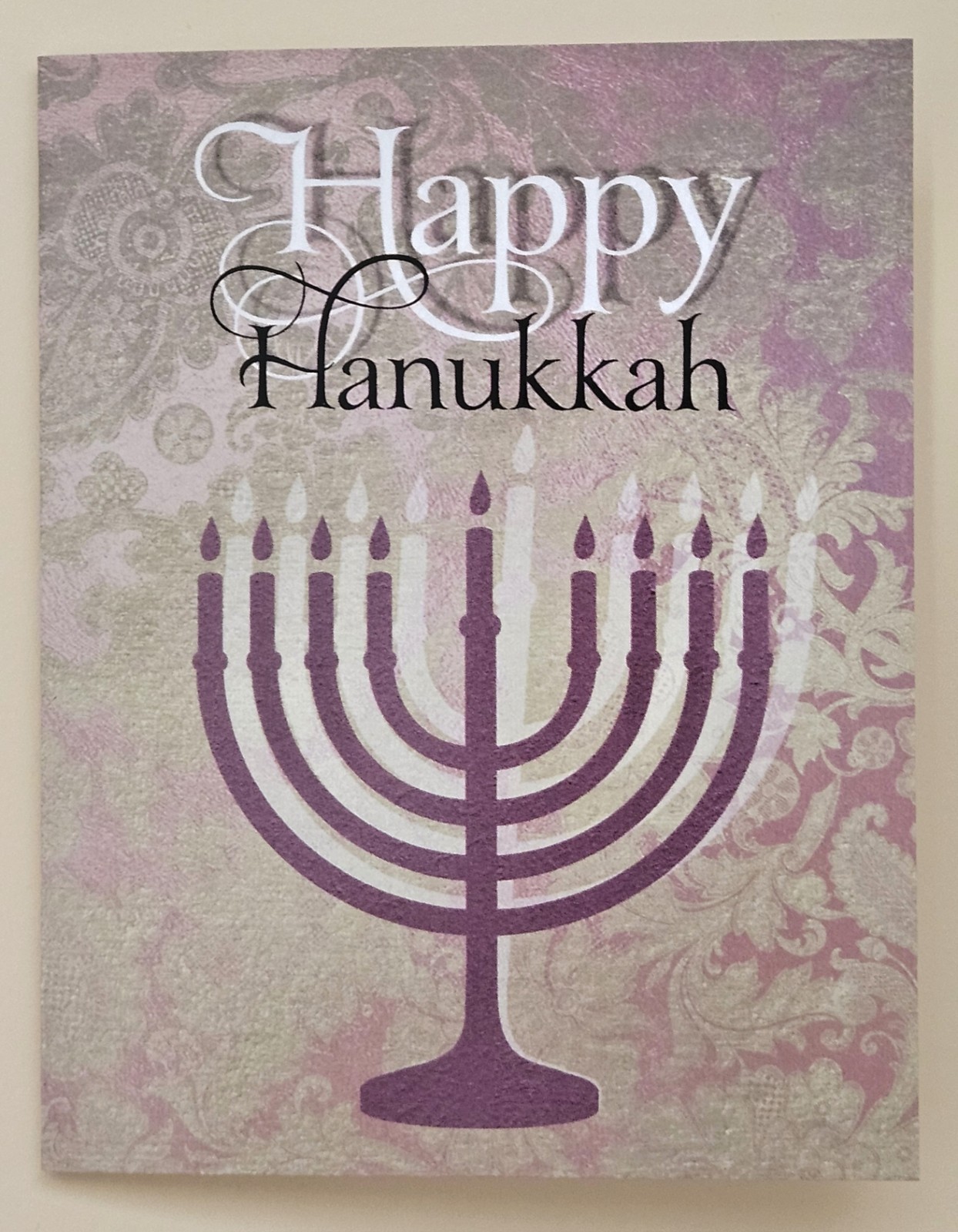 Happy Hannukah / Greeting Card (incl. Envelope 4×5.12″)