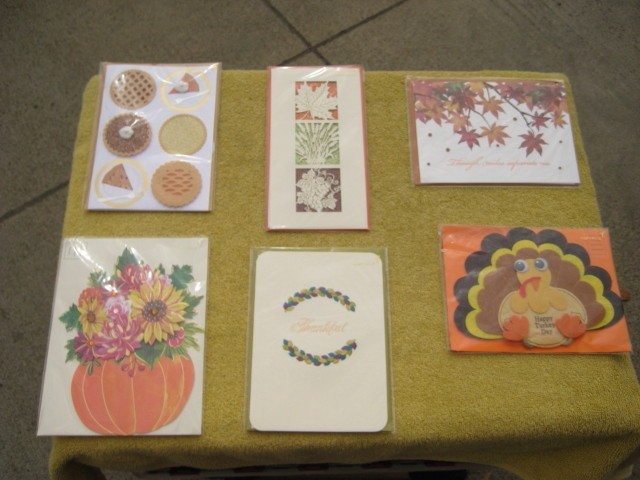 Lot of 6 PAPYRUS Thanksgiving Holiday Cards new sealed # S